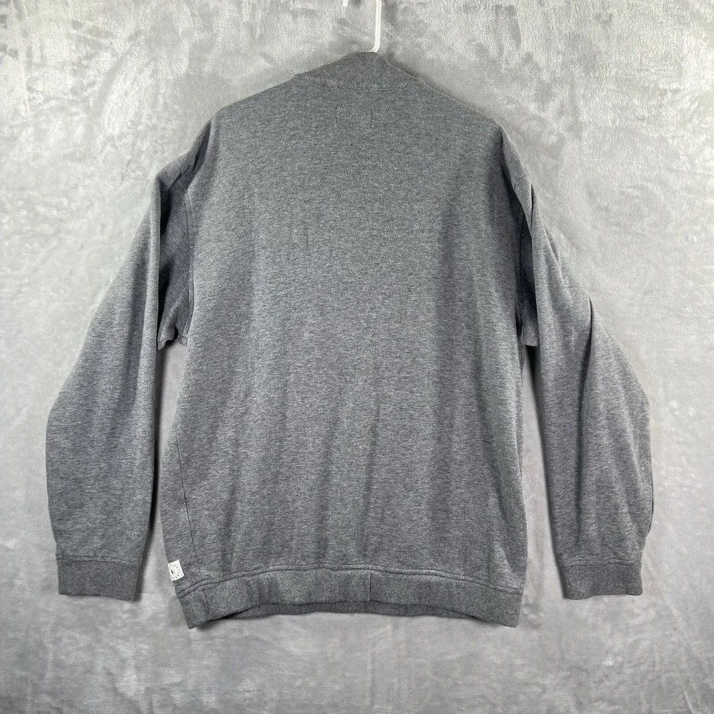 Linksoul Sweater Mens XL 1/4 Zip Mock Neck Pullover Lightweight Gray Golf Casual